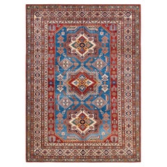 One-of-a-kind Hand Knotted Wool Tribal Red Area Rug