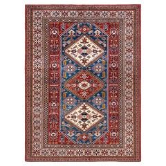 One-of-a-kind Hand Knotted Wool Tribal Red Area Rug