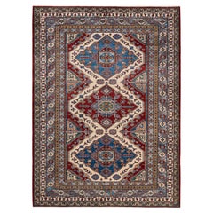 One-of-a-kind Hand Knotted Wool Tribal Red Area Rug