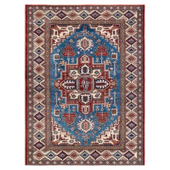 One-of-a-kind Hand Knotted Wool Tribal Red Area Rug