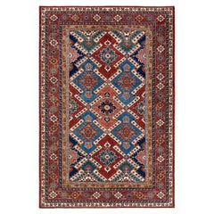 One-of-a-kind Hand Knotted Wool Tribal Red Area Rug