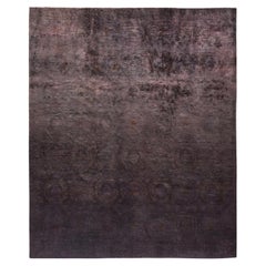 Tapis unique en son genre en laine nouée à la main - Gris foncé vibrant - Tapis
