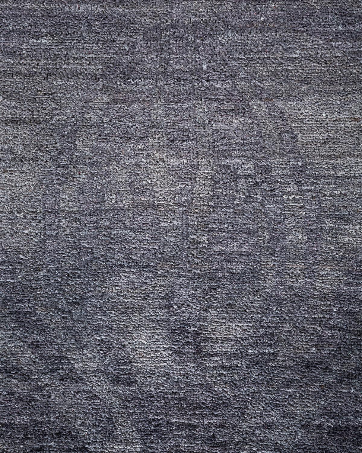 Pakistani One-of-a-kind Hand Knotted Wool Vibrance Gray Area Rug For Sale