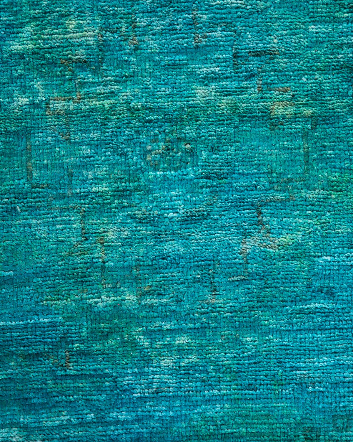 Pakistani One-of-a-kind Hand Knotted Wool Vibrance Green Area Rug
