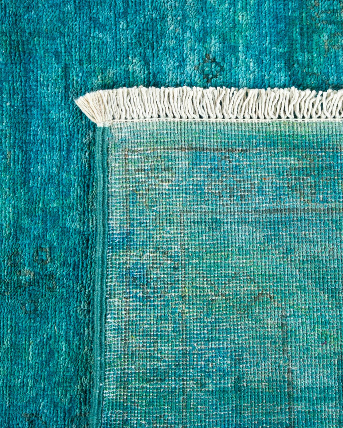 Contemporary One-of-a-kind Hand Knotted Wool Vibrance Green Area Rug