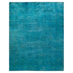 One-of-a-kind Hand Knotted Wool Vibrance Green Area Rug