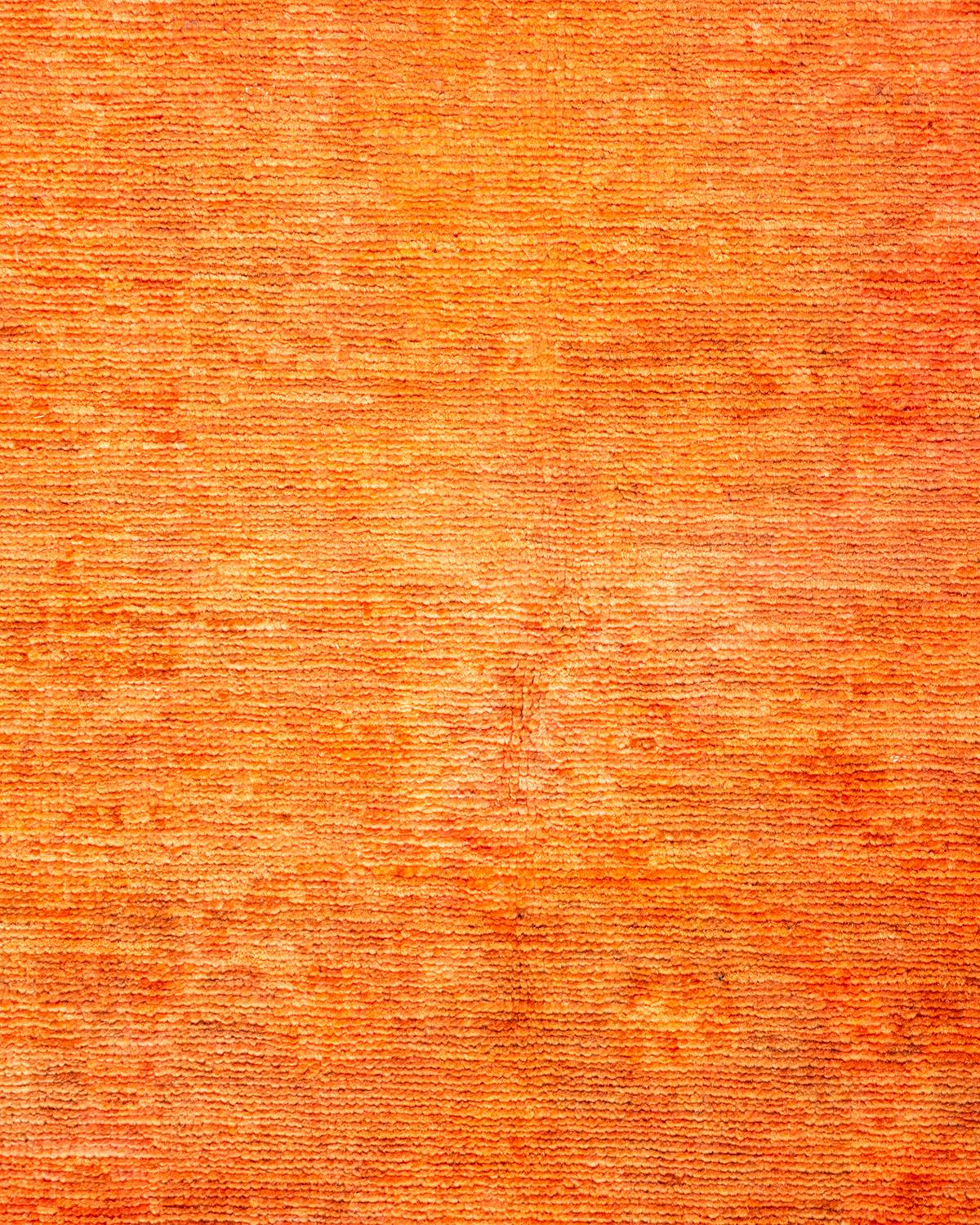 Pakistani One-of-a-kind Hand Knotted Wool Vibrance Orange Area Rug
