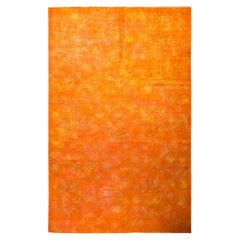 One-of-a-kind Hand Knotted Wool Vibrance Orange Area Rug
