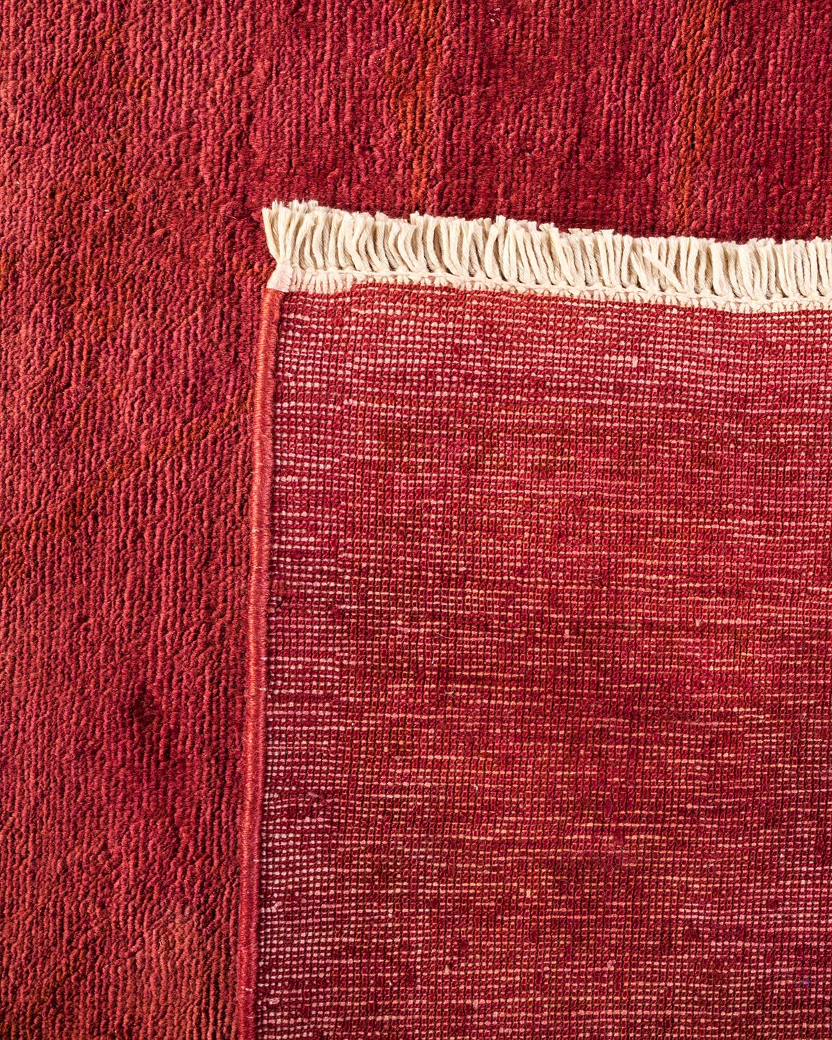 Contemporary One-of-a-kind Hand Knotted Wool Vibrance Pink Area Rug