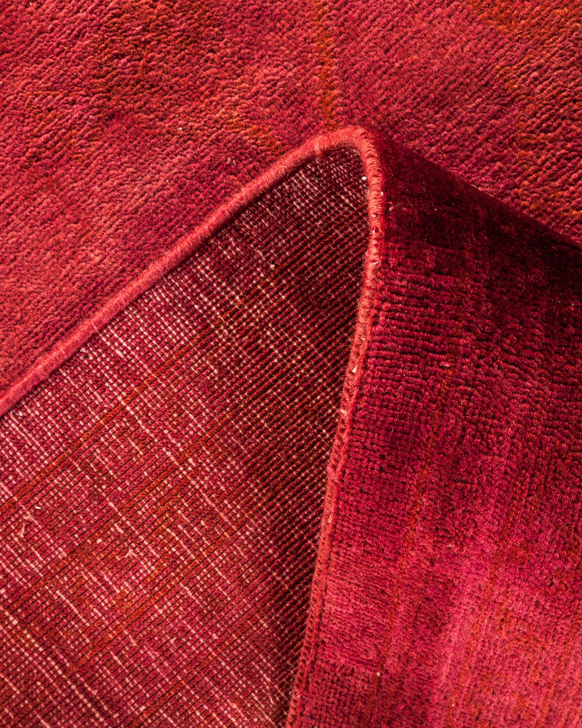 One-of-a-kind Hand Knotted Wool Vibrance Pink Area Rug 1