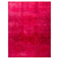 One-of-a-kind Hand Knotted Wool Vibrance Pink Area Rug