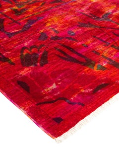 One-of-a-kind Hand Knotted Wool Vibrance Purple Area Rug