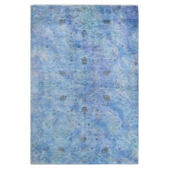 One-of-a-kind Hand Knotted Wool Vibrance Purple Area Rug