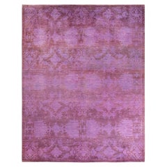 One-of-a-kind Hand Knotted Wool Vibrance Purple Area Rug