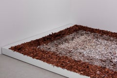 One of a kind Hand-Loomed Leather Carpet by Jack Lenor Larsen / Harry Flitterman
