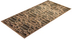 One-of-a-Kind Hand Made Contemporary Arts & Crafts Beige Area Rug