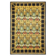One-of-a-Kind Hand Made Contemporary Arts & Crafts Black Area Rug