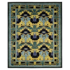 One-of-a-kind Hand Made Contemporary Arts & Crafts Black Area Rug