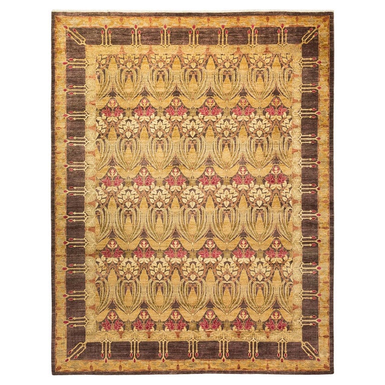 Crafts Brown Area Rug For At 1stdibs, Arts And Crafts Pattern Area Rugs