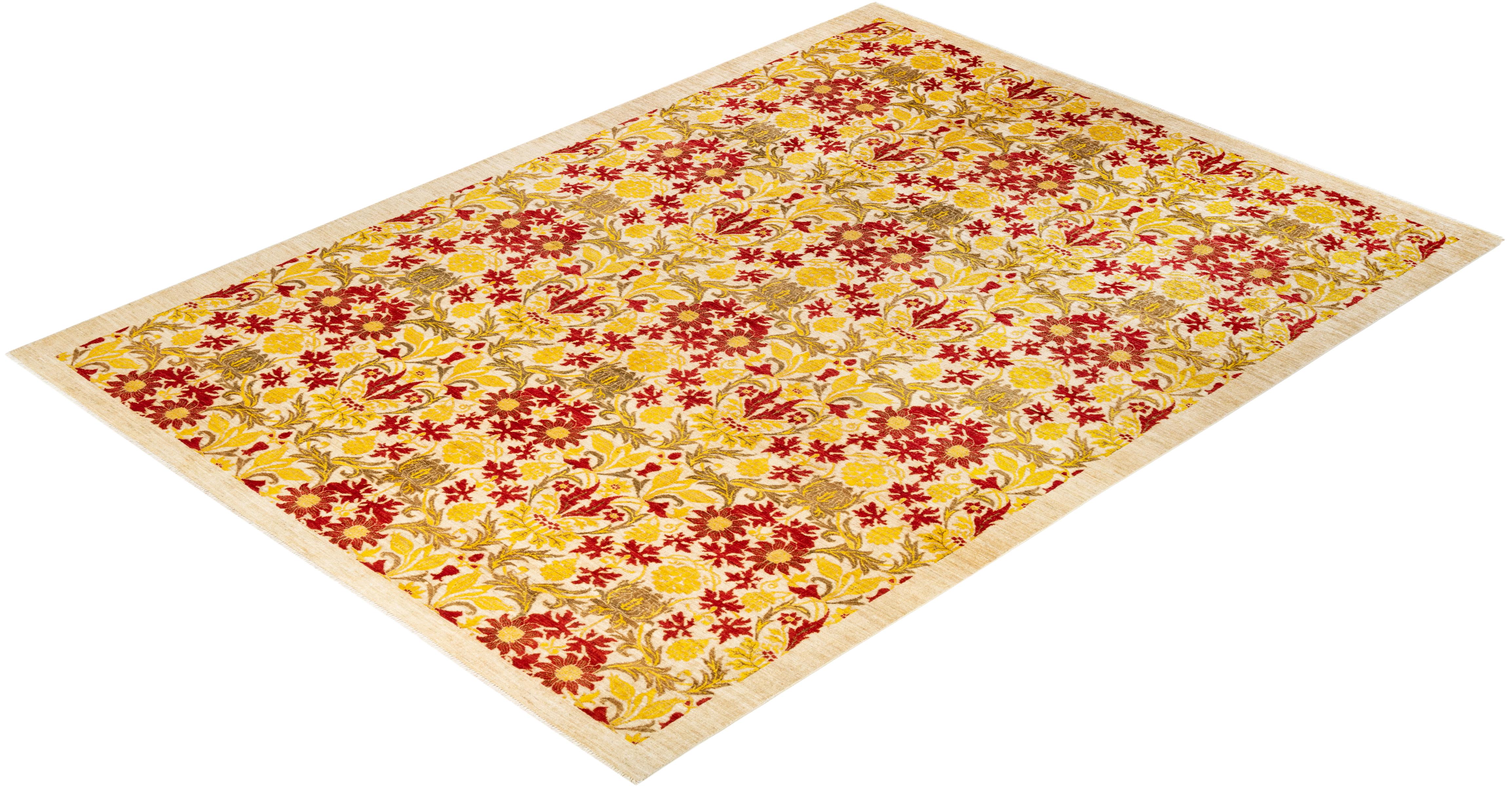 Mit ihren einfachen, kühnen und doch informellen Designs und einer breiten Farbpalette, die von erdigen Tönen bis hin zu leuchtenden Edelsteinen reicht, verleihen die Teppiche der Arts & Crafts-Kollektion einem Raum einen Hauch von raffinierter