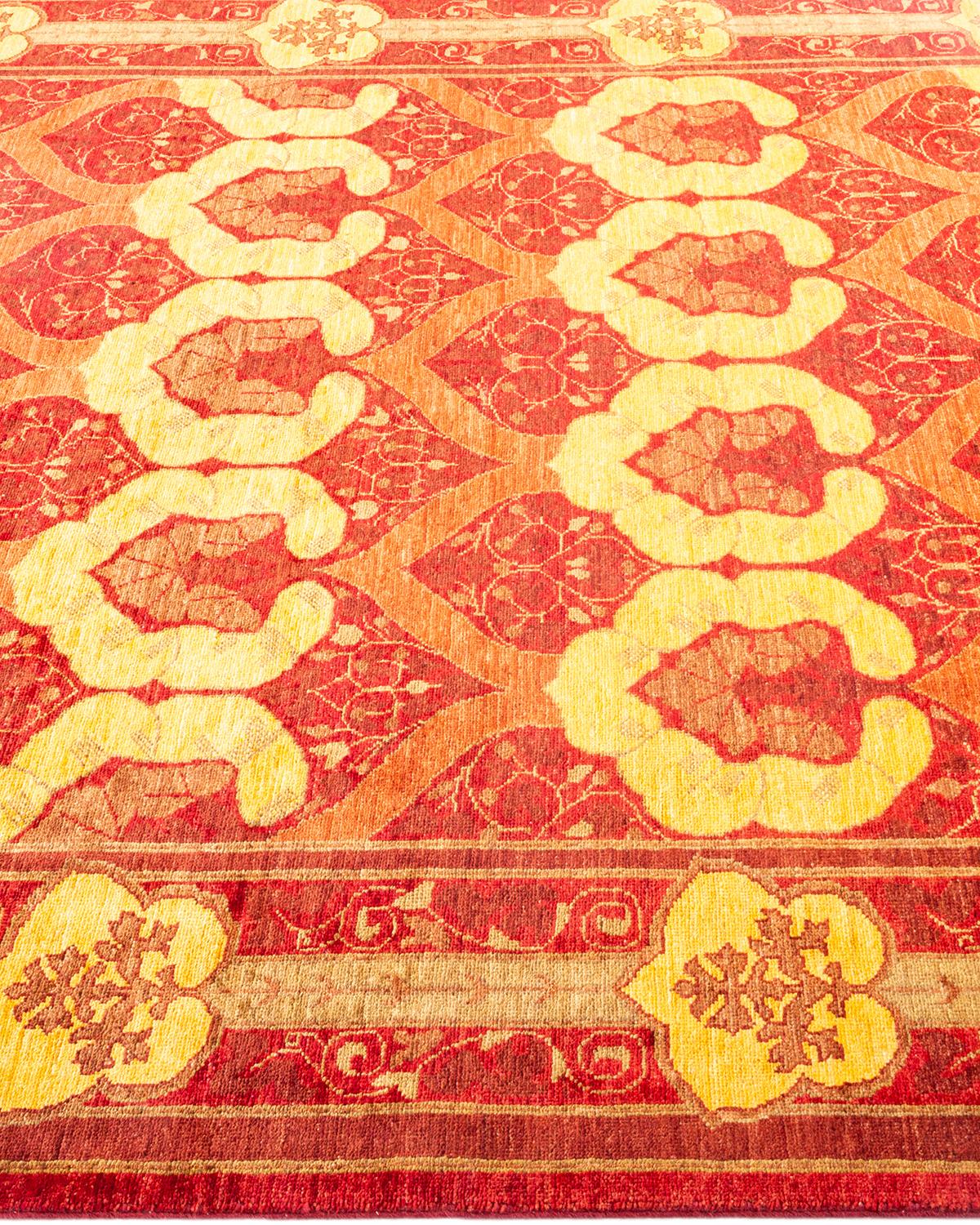 Alfombra Artística Contemporánea Hand Made Roja Única en su género en Nuevo estado para la venta en Norwalk, CT