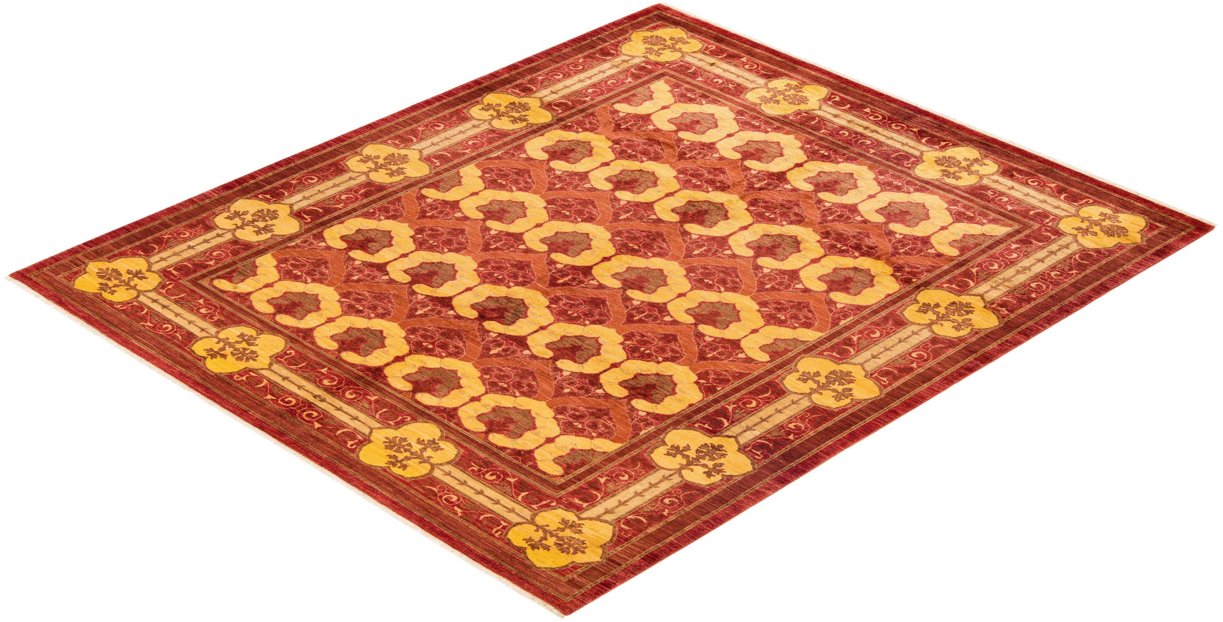 Mit ihren einfachen, kühnen und doch informellen Designs und einer breiten Farbpalette, die von erdigen Tönen bis hin zu leuchtenden Edelsteinen reicht, verleihen die Teppiche der Arts & Crafts-Kollektion einem Raum einen Hauch von raffinierter