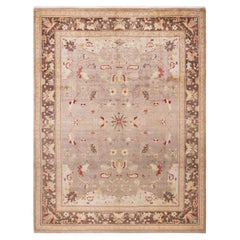 One-of-a-kind Hand Made Contemporary Eclectic Beige Area Rug