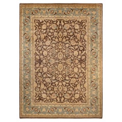 One-of-a-kind Hand Made Contemporary Eclectic Brown Area Rug