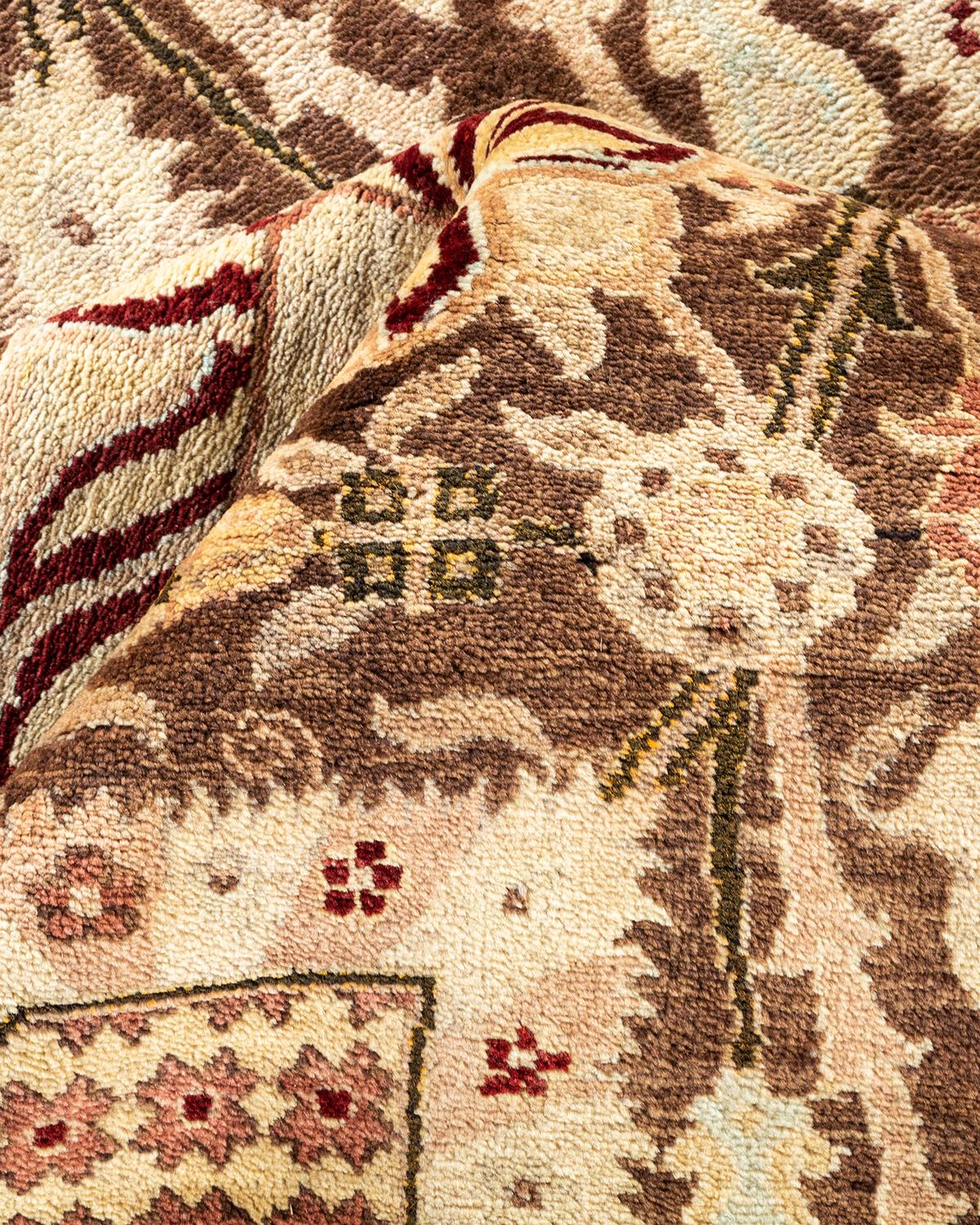 Other One-Of-A-Kind Hand Made Contemporary Eclectic Brown Area Rug For Sale
