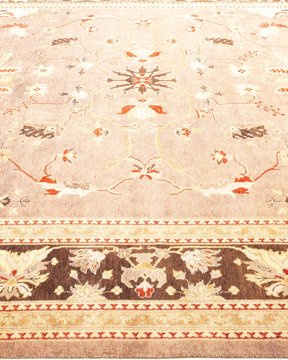 Tappeto contemporaneo eclettico marrone, unico nel suo genere, Hand Made In condizioni Nuovo in vendita a Norwalk, CT
