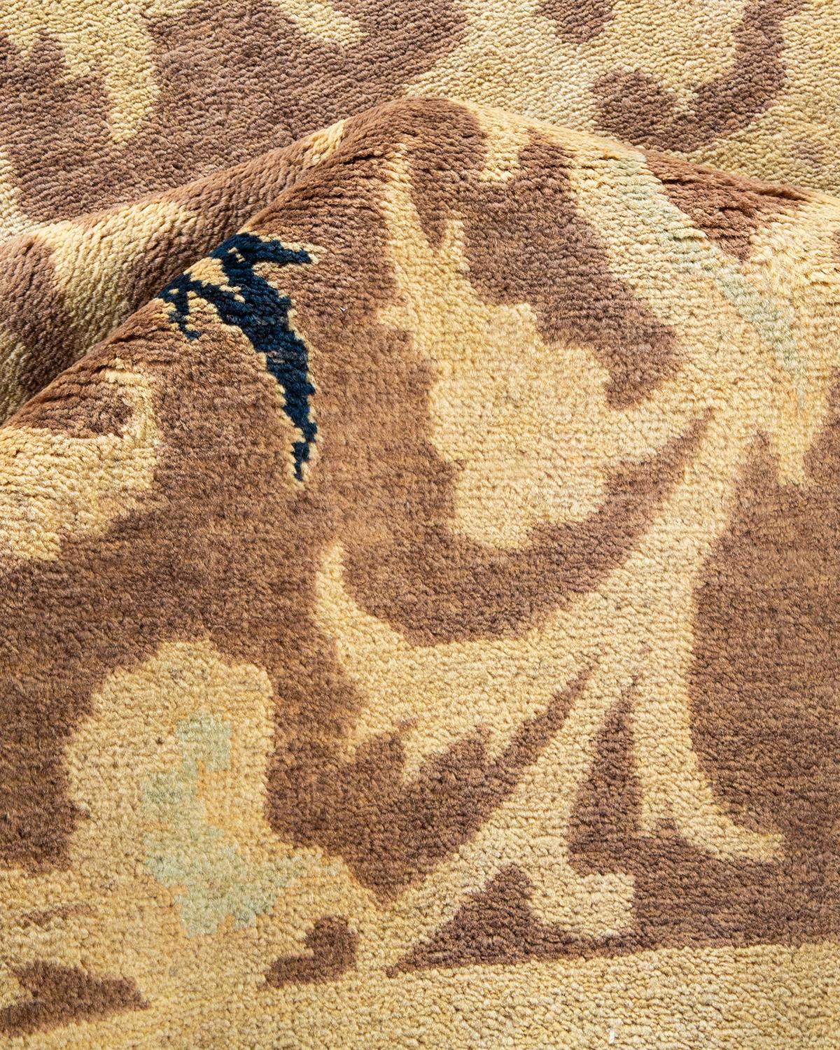 Altro Tappeto contemporaneo eclettico marrone, unico nel suo genere, Hand Made in vendita