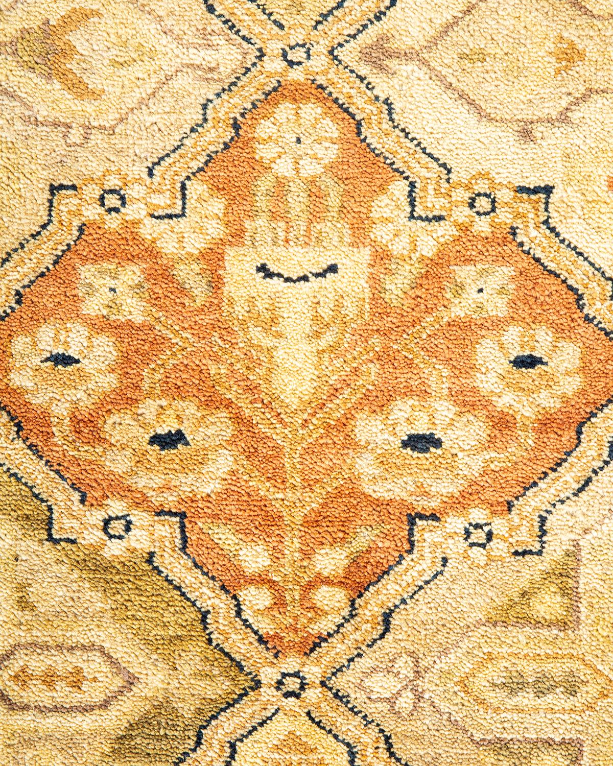 Alfombra contemporánea ecléctica marrón hecha a mano única en su género Siglo XXI y contemporáneo en venta