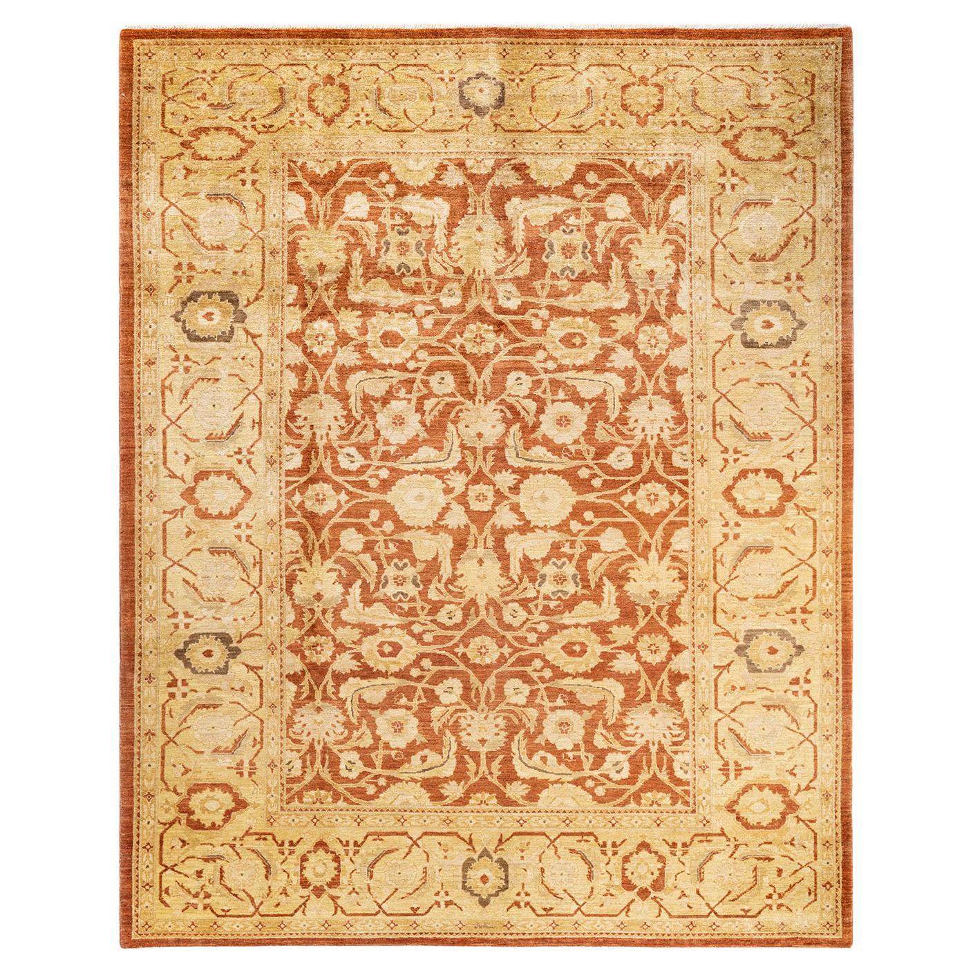 One-of-a-kind Hand Made Contemporary Eclectic Brown Area Rug