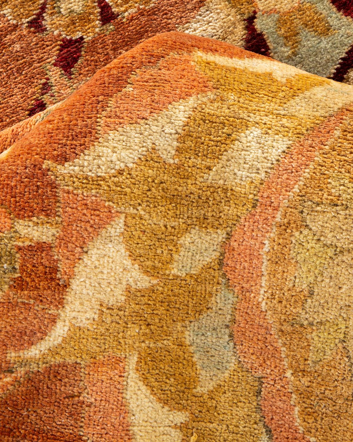 Unikat Hand Made Contemporary Eclectic Brown Area Rug (Sonstiges) im Angebot