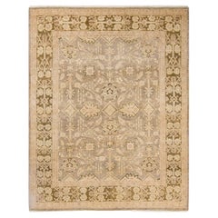One-of-a-kind Hand Made Contemporary Eclectic Gray Area Rug