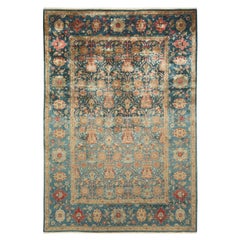 One-of-a-kind Hand Made Contemporary Eclectic Gray Area Rug