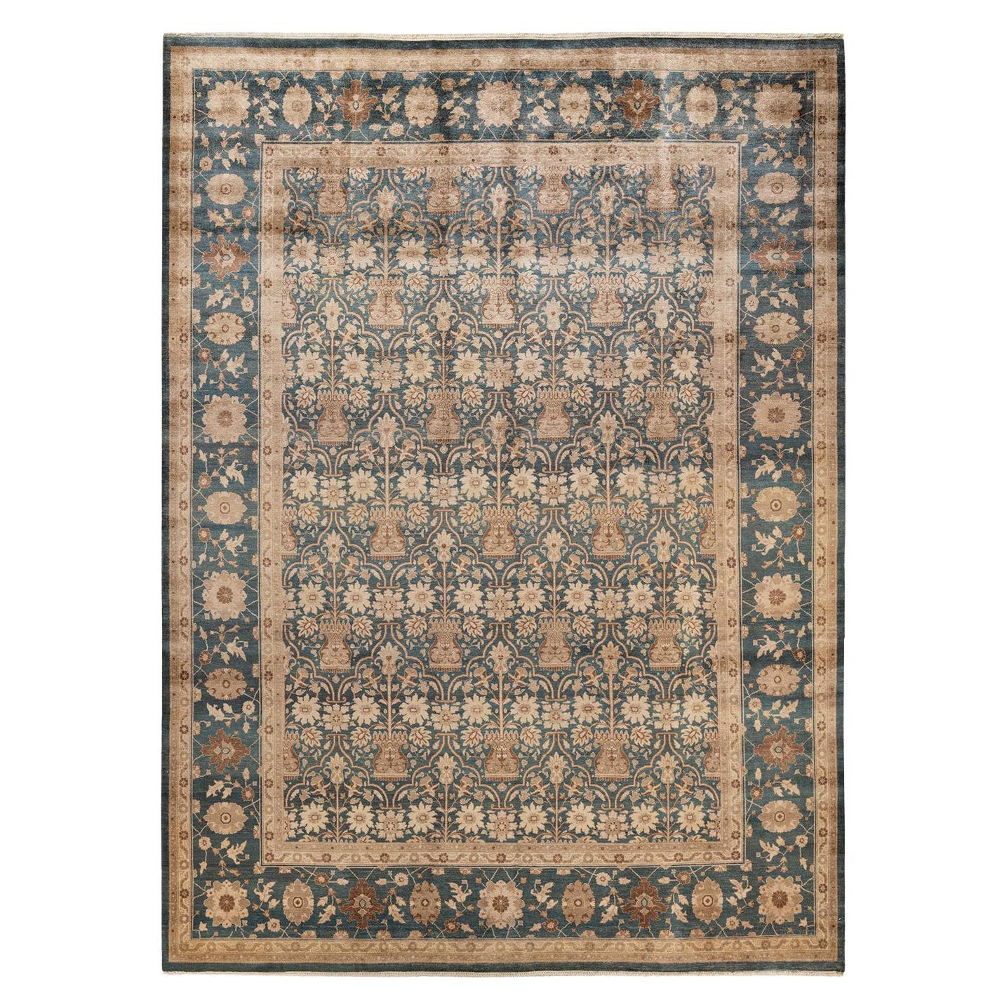 One-of-a-Kind Hand Made Contemporary Eclectic Gray Area Rug For Sale at ...