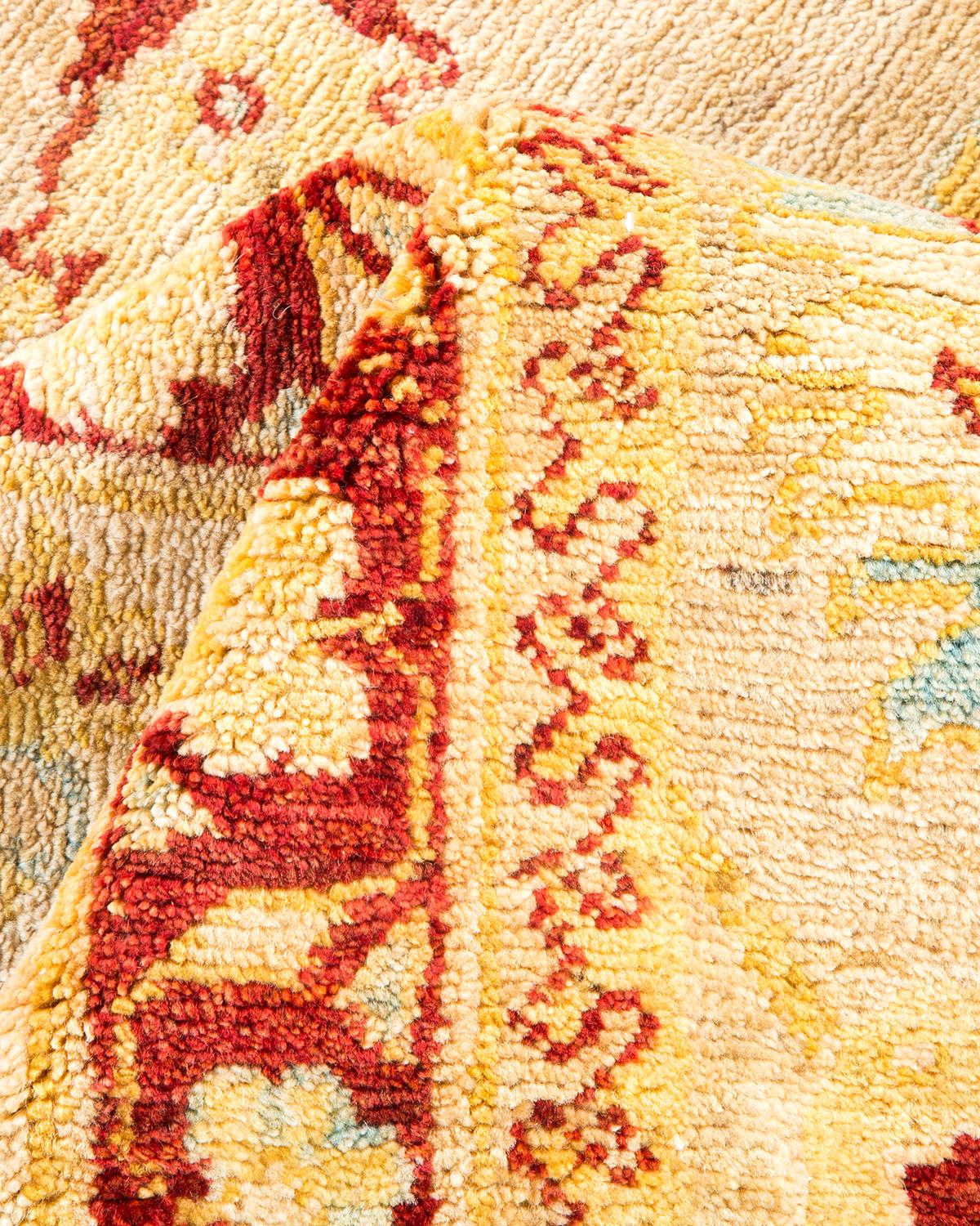 Other One-of-a-Kind Hand Made Contemporary Eclectic Ivory Area Rug For Sale