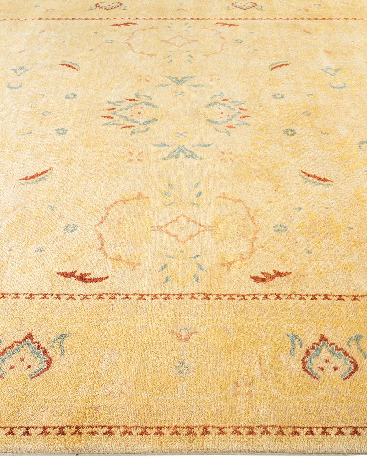 Tappeto contemporaneo eclettico avorio Hand Made unico nel suo genere In condizioni Nuovo in vendita a Norwalk, CT
