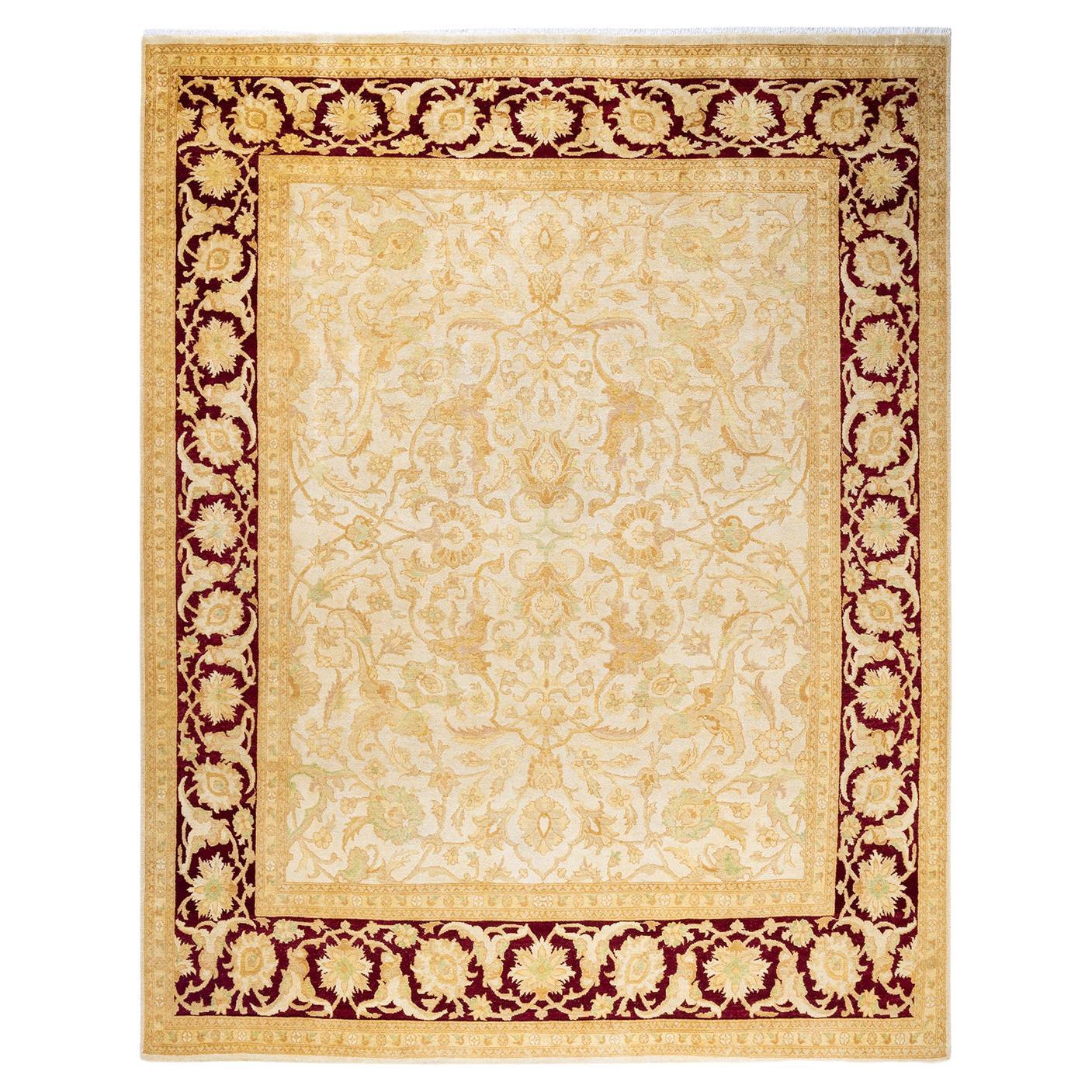 Tappeto contemporaneo eclettico avorio Hand Made unico nel suo genere