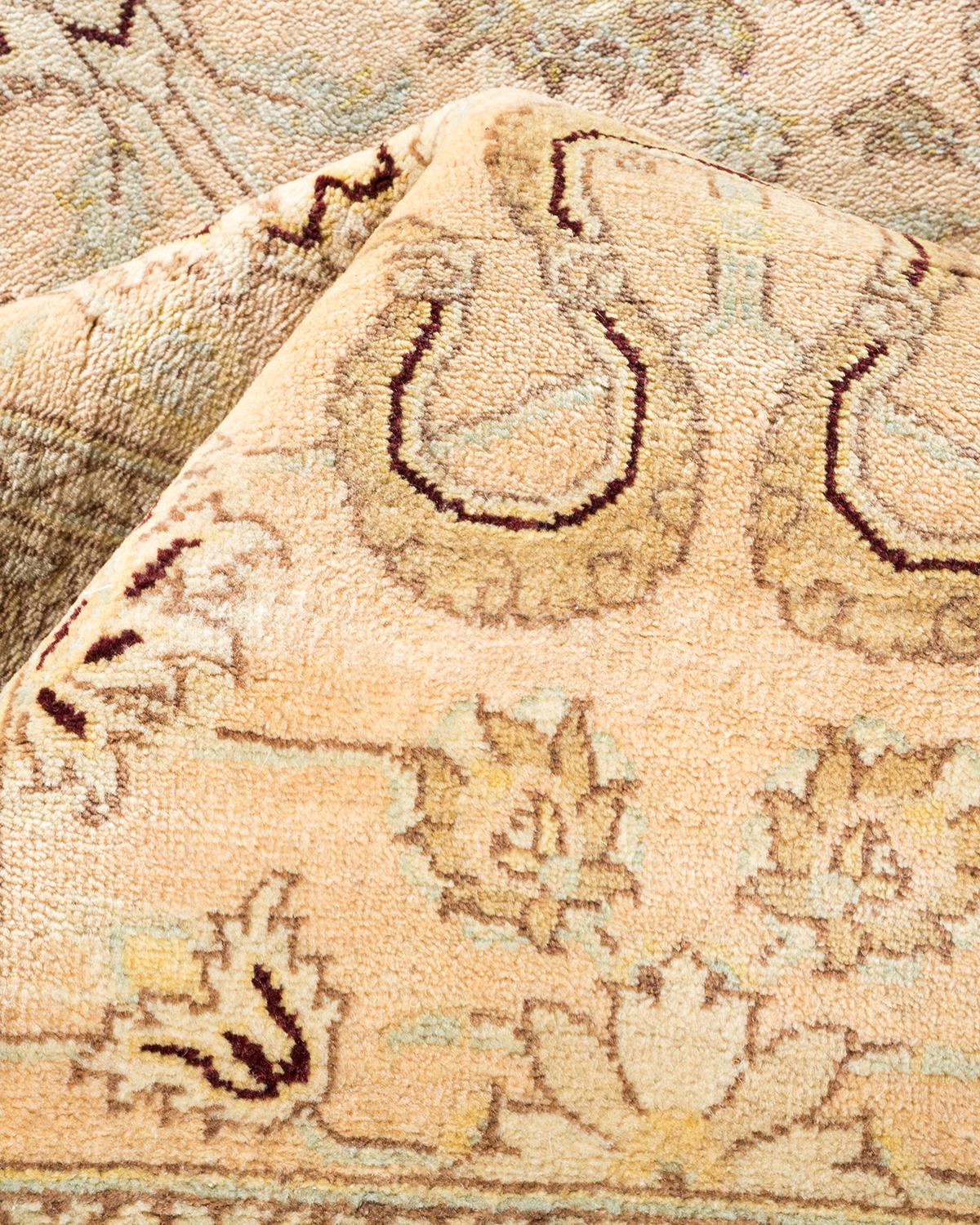 Other One-of-a-kind Hand Made Contemporary Eclectic Ivory Area Rug For Sale