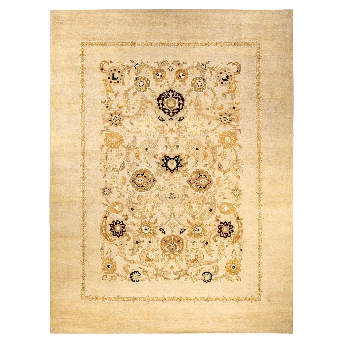 Alfombra única Hand Made Contemporánea Ecléctica Marfil