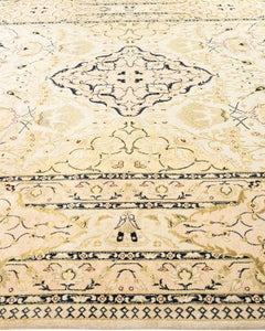 Tappeto contemporaneo eclettico avorio Hand Made unico nel suo genere