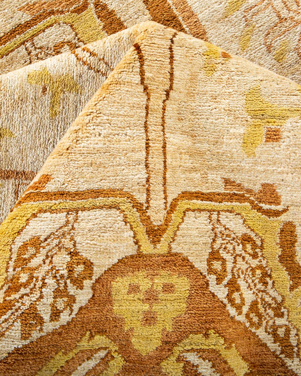 Other One-of-a-Kind Hand Made Contemporary Eclectic Ivory Area Rug For Sale