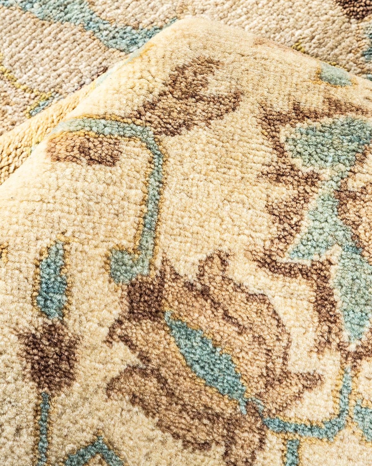 Other One-of-a-Kind Hand Made Contemporary Eclectic Ivory Area Rug For Sale