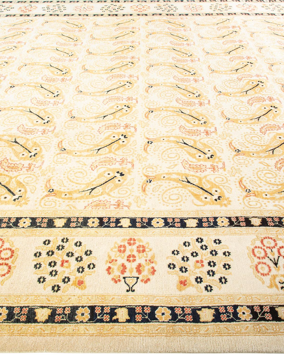 Alfombra única Hand Made Contemporánea Ecléctica Marfil Siglo XXI y contemporáneo en venta