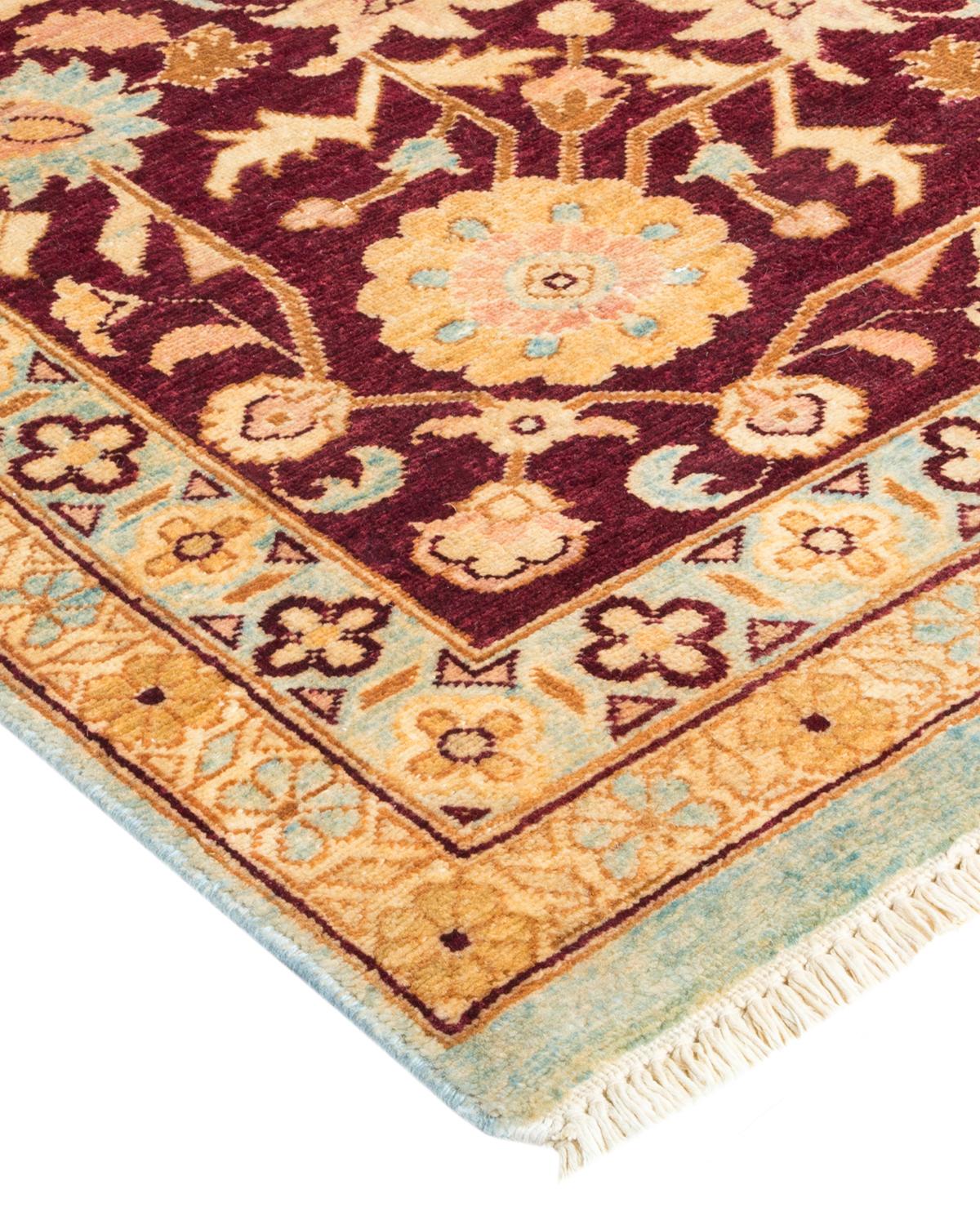 One-Of-A-Kind Hand Made Contemporary Eclectic Light Blue Area Rug For Sale 1