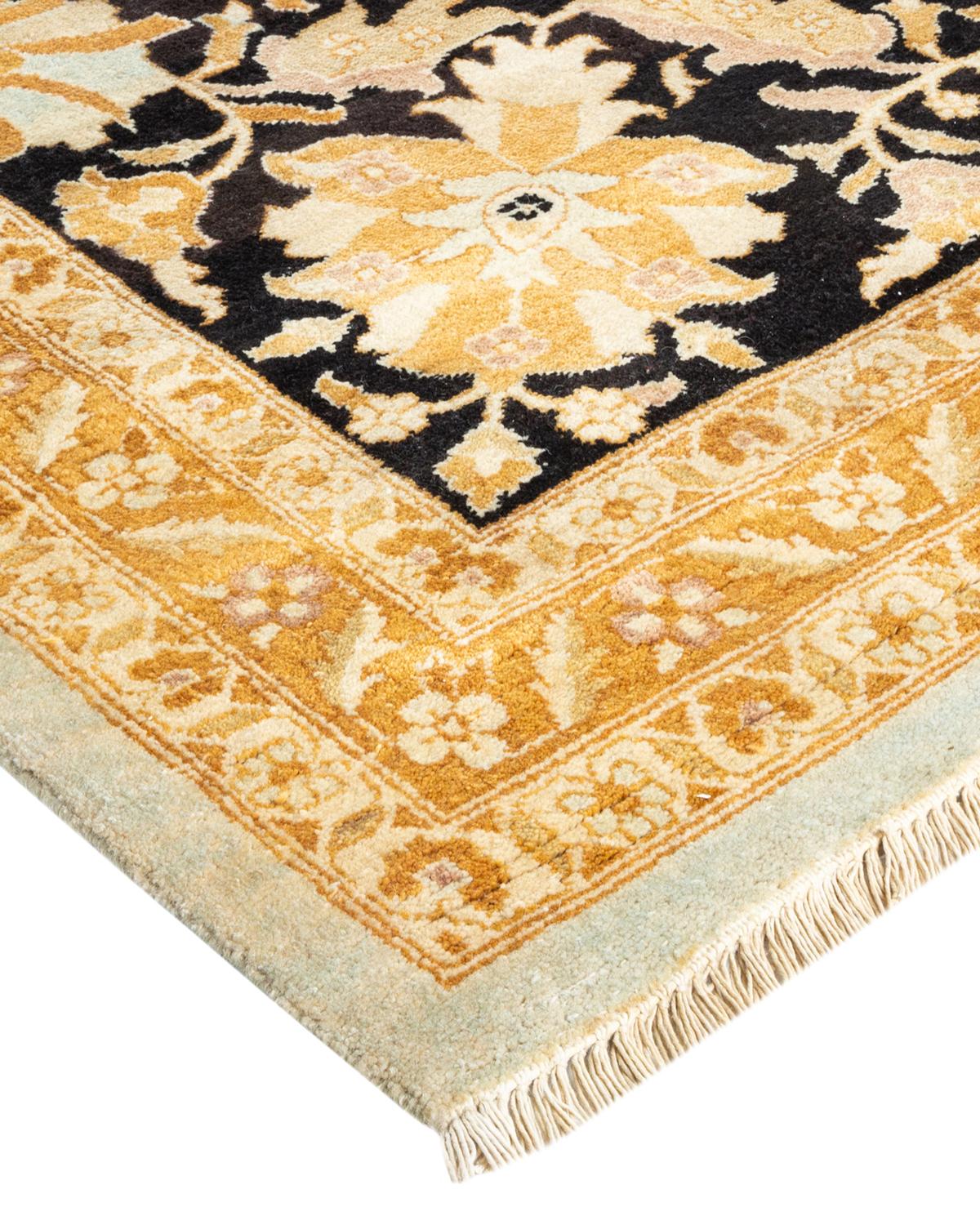 Handgefertigter, zeitgenössischer, eklektischer hellblauer Teppich, Unikat (Pakistanisch) im Angebot
