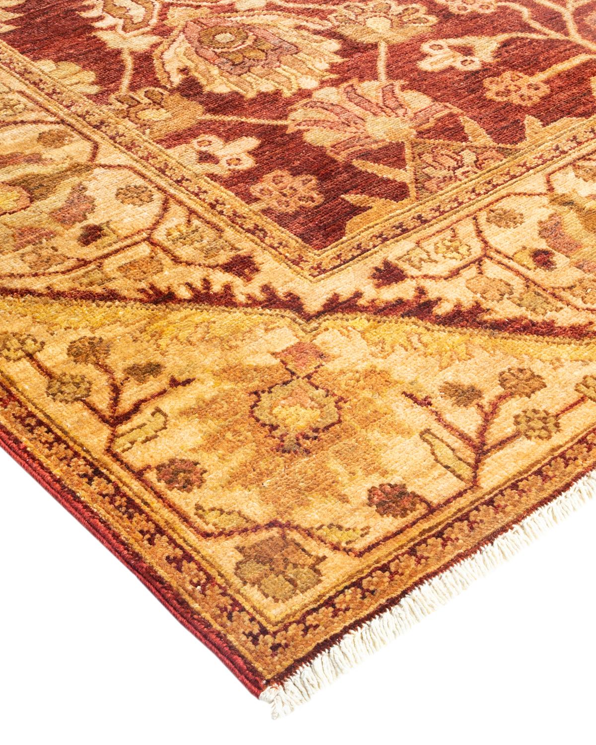 Alfombra única Hand Made Contemporánea Ecléctica Naranja Lana en venta