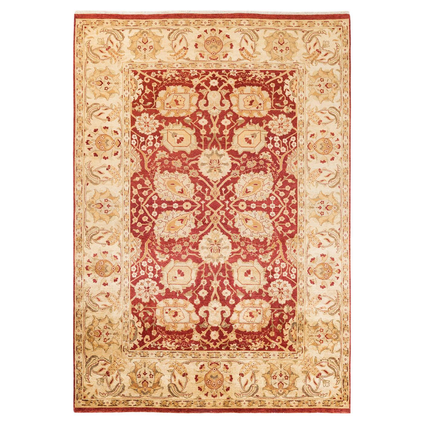 Alfombra única Hand Made Contemporánea Ecléctica Naranja